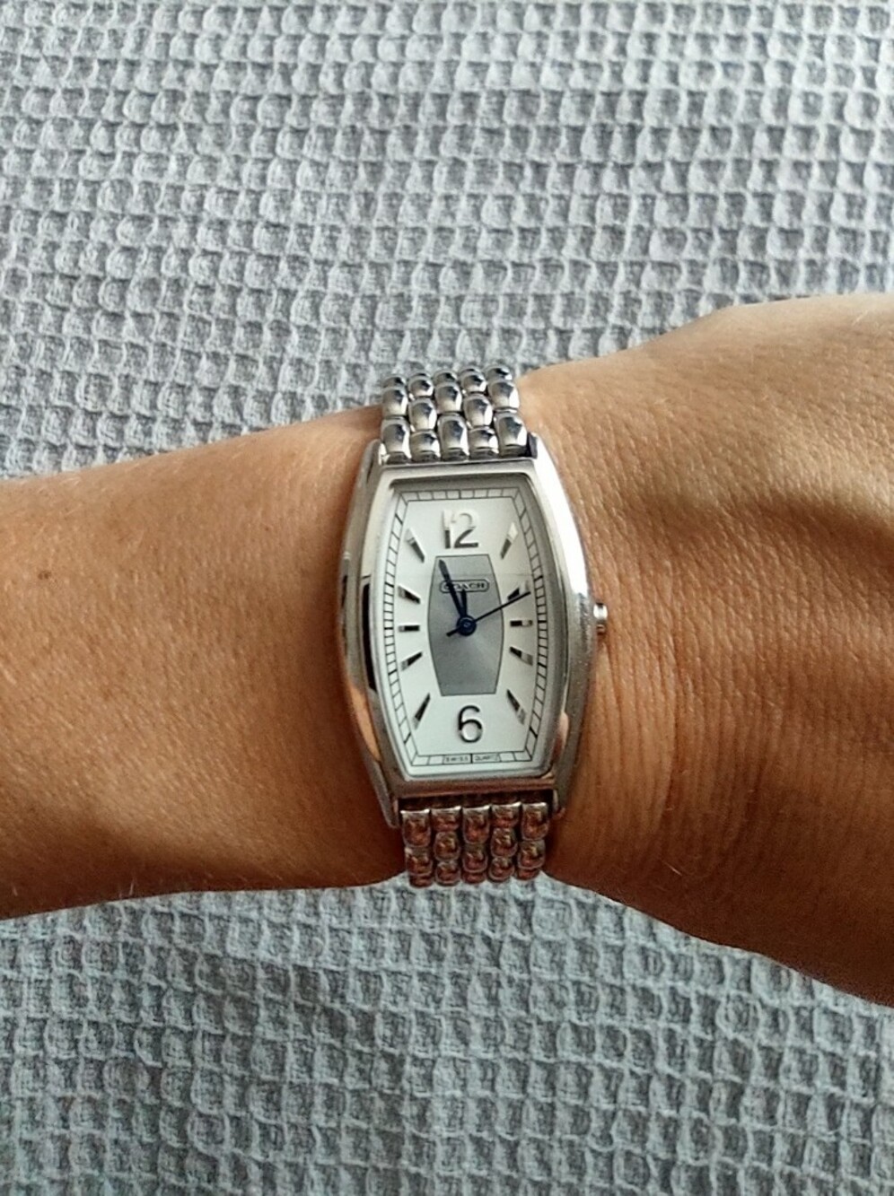 🕰️ Coach Stainless Steel Tonneau Watch